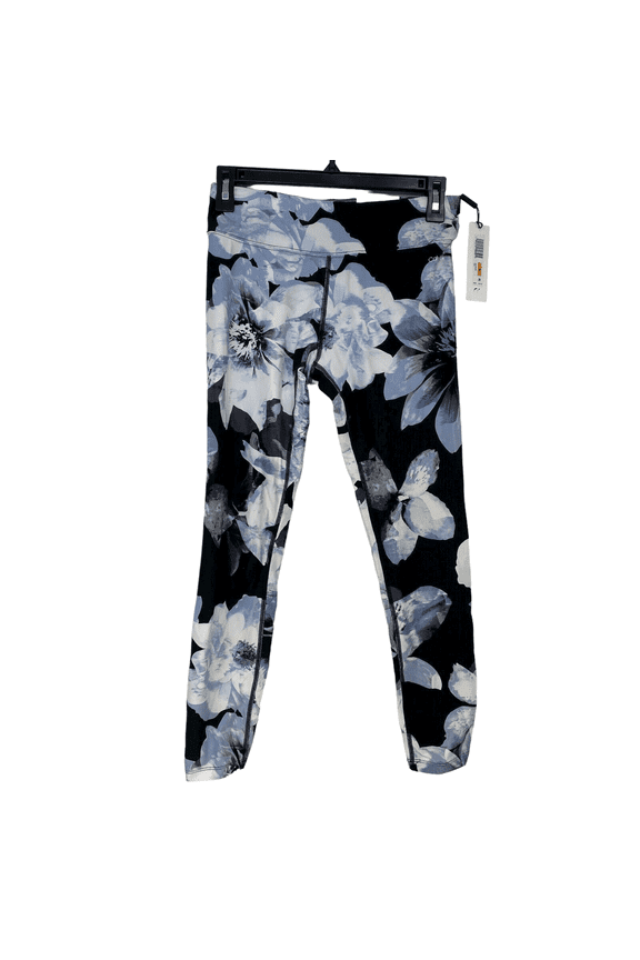 Womens Flora Black Blue Camo-Print Mid Rise 7/8 Leggings Size S $59