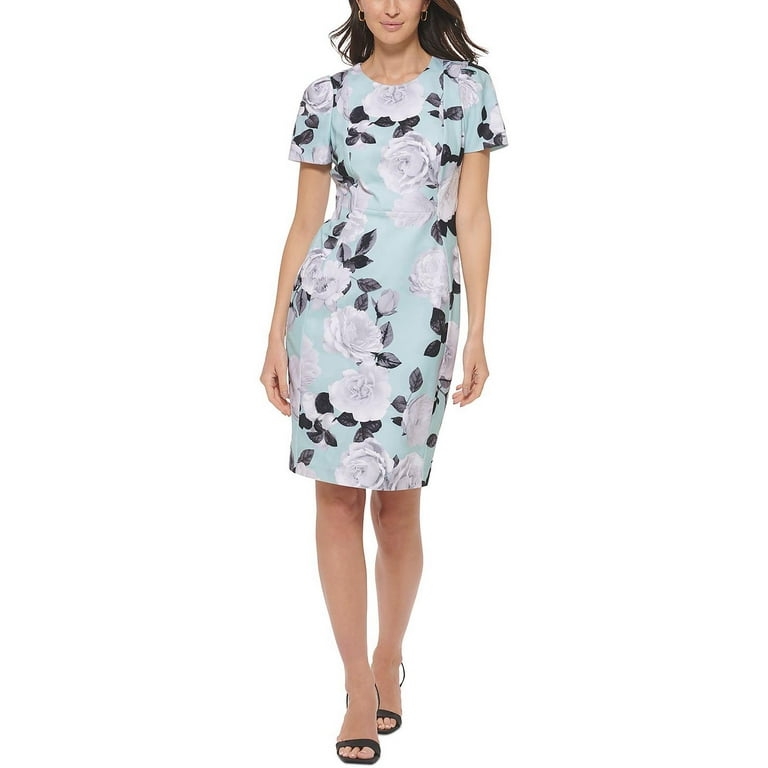Calvin Klein Womens Floral Knee Length Midi Dress Walmart
