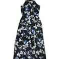 thumbnail image 1 of Calvin Klein Womens Floral Maxi Dress, Black, Small, 1 of 1