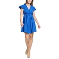 thumbnail image 1 of Calvin Klein Womens Flutter Sleeve Short Fit & Flare Dress, 1 of 2