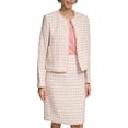 thumbnail image 1 of Calvin Klein Womens Fringe Tweed Open-Front Blazer, 1 of 5