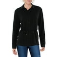 thumbnail image 1 of Calvin Klein Womens Gathered Detail Collared Button-Down Top, 1 of 2