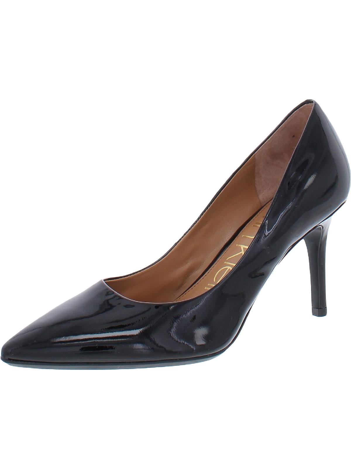 Calvin Klein Womens Gayle Patent Leather Pointed Toe Heels