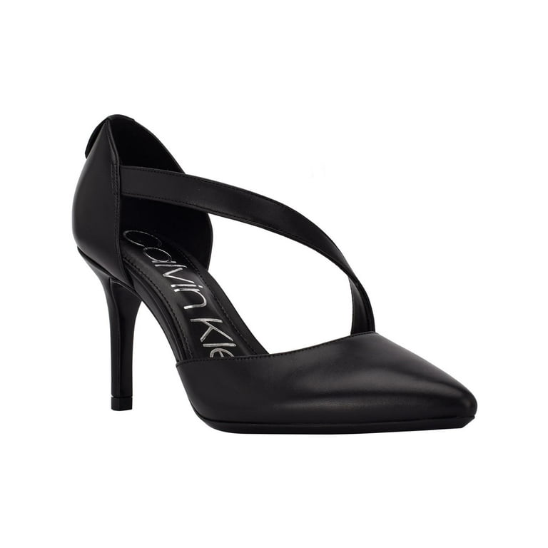 Calvin Klein Womens Gilisa Leather Pointed Toe D Orsay Heels Walmart