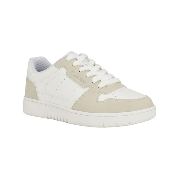 Calvin Klein Womens Hattea Faux Leather Lace-Up Casual And Fashion Sneakers
