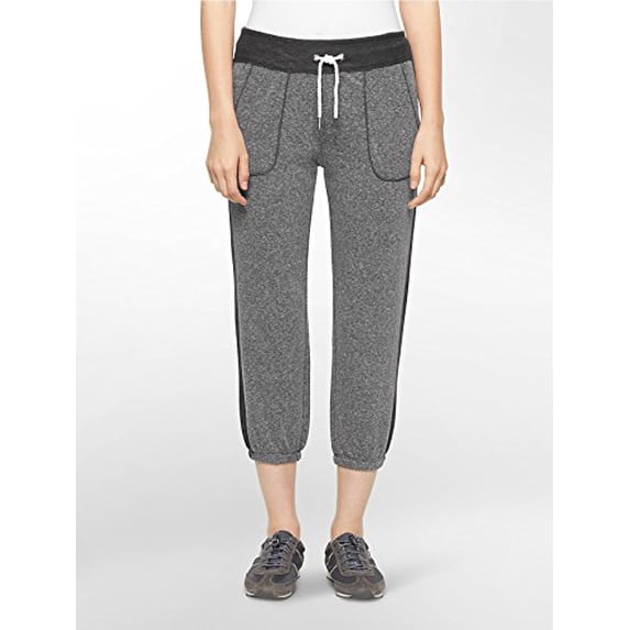 Calvin Klein Womens Heathered Cropped Pant Size Large Size L