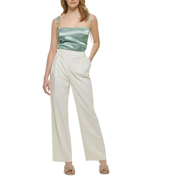 Women's X-Fit Wide Leg Linen Blend Pants Cream 12