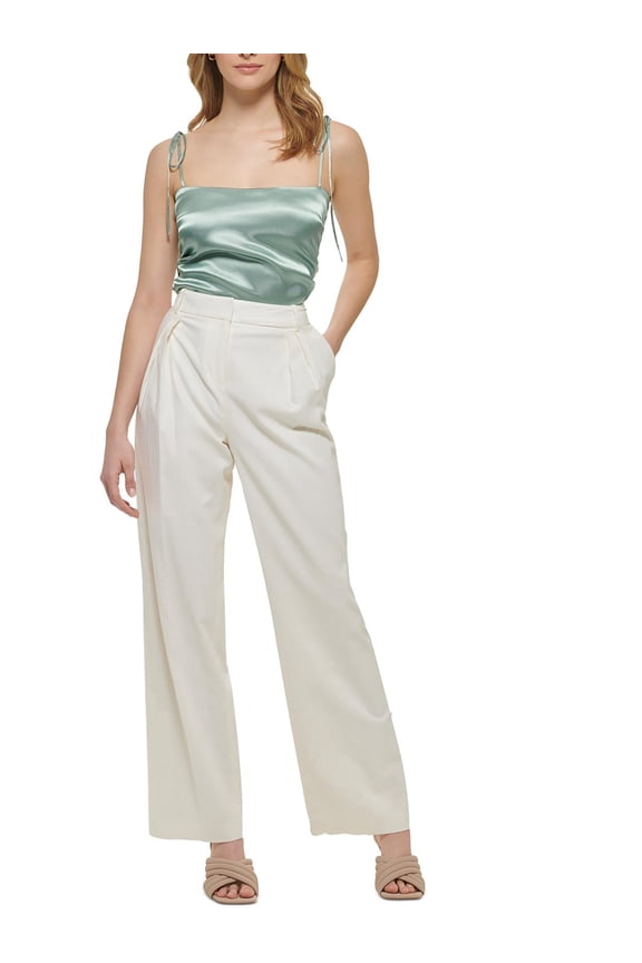 Women's X-Fit Wide Leg Linen Blend Pants Cream 14