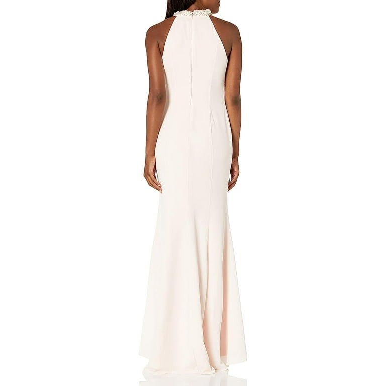 Calvin klein embellished ruffled gown sale