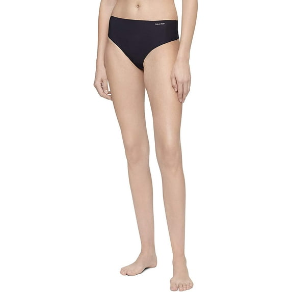 Calvin Klein Womens Invisibles High-Waist Thong Panty Small Black