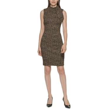 Calvin Klein Womens Crepe Chiffon Sheath Dress - Walmart.com
