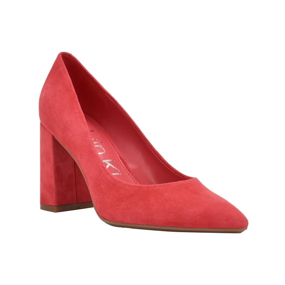 Calvin Klein Womens Jasmine Leather Pointed Toe Pumps