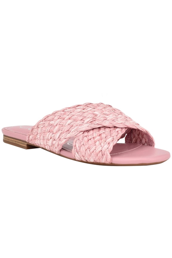 Womens June 2 Woven Peep-Toe Slide Sandals