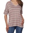 thumbnail image 1 of Calvin Klein Womens Knit Top,Dusty Blush Mar,Small, 1 of 2
