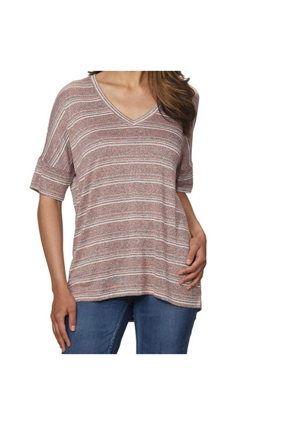 Womens Knit Top,Dusty Blush Mar,Small