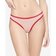 thumbnail image 1 of Calvin Klein Womens Lace Trim Thong Underwear, 1 of 1