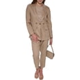 thumbnail image 1 of Calvin Klein Womens Linen Blend Ankle Cropped Pants, 1 of 4