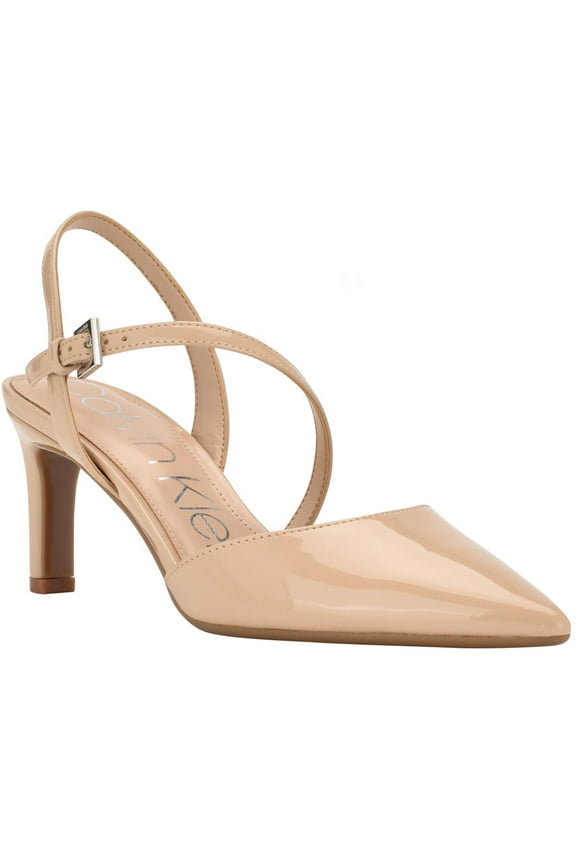 Womens Loden Patent Pointed Toe Slingback Heels