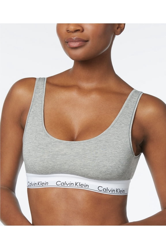 Womens Logo Band Bralette, Grey Heather, XL