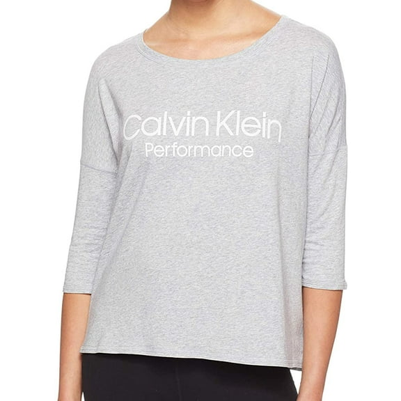 Calvin Klein Womens Logo Dolman Sleeve Top;XS