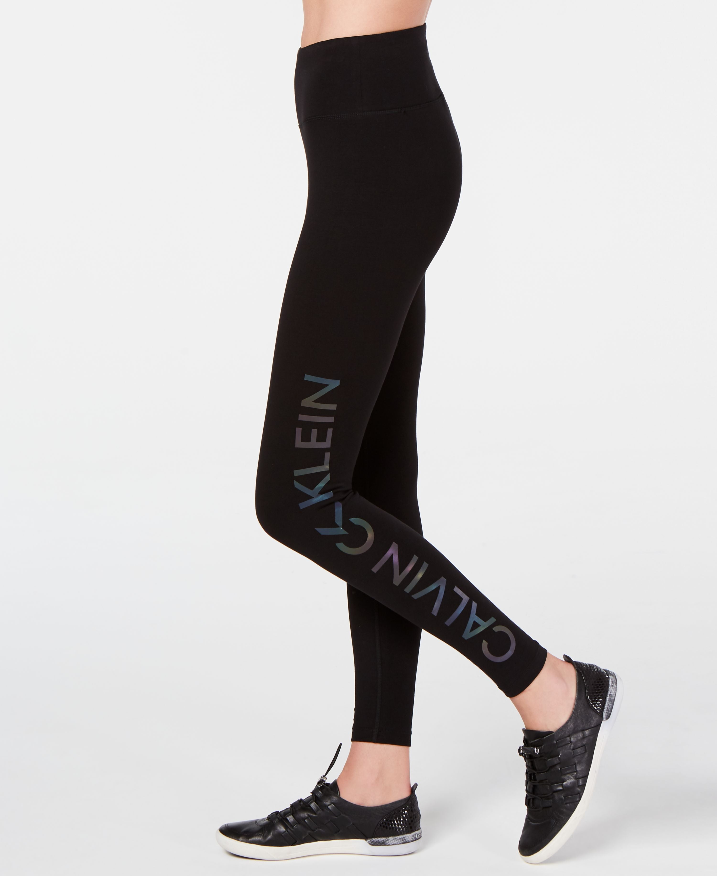 Calvin Klein Womens Logo High waist Leggings