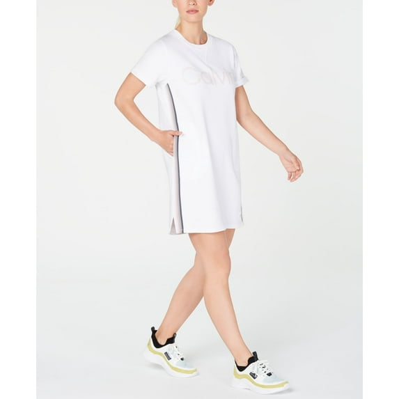 Calvin Klein Womens Logo Ombre Stripe Sneaker Dress