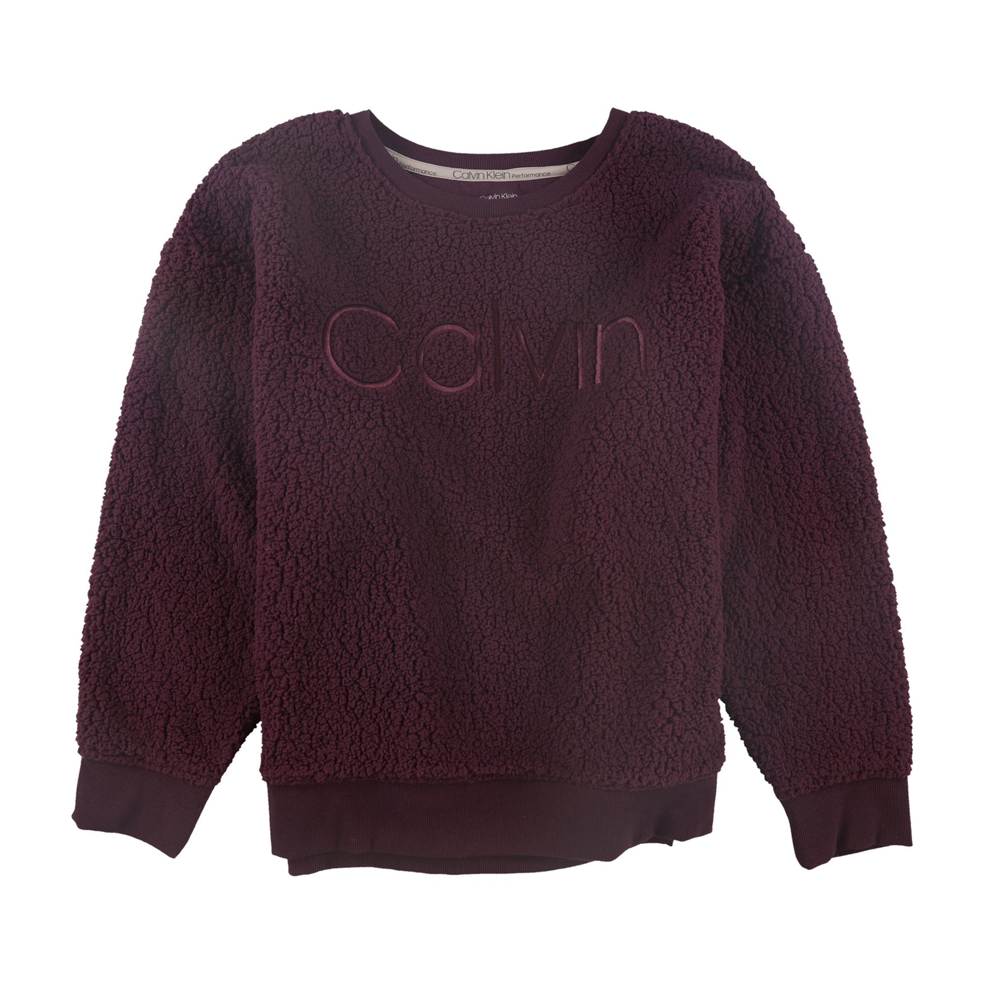Calvin Klein Womens Logo Sweatshirt, Purple, Plus Size, 2X
