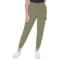 thumbnail image 1 of Calvin Klein Womens Matte Cargo High Rise Jogger Pants, 1 of 1