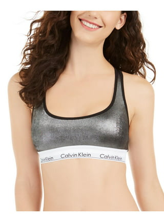 Calvin Klein Women's Modern Cotton Skinny Strap Bralette, Grey
