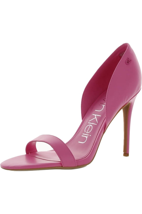 Womens Metino Faux Leather Open Toe D'Orsay Heels