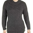 thumbnail image 1 of Calvin Klein Womens Mixed Stitch Pullover Sweater, Black, Small, 1 of 2