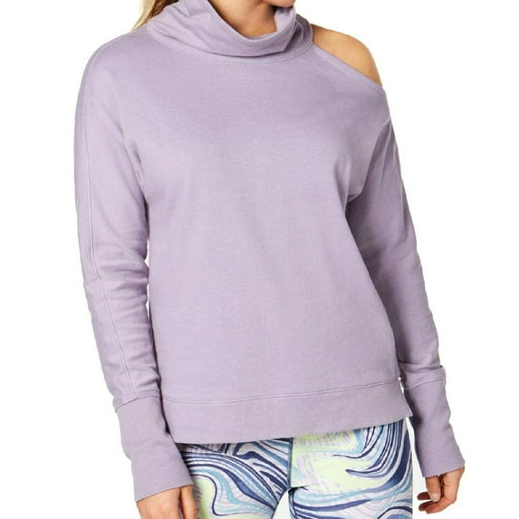 Calvin Klein Womens Mock Neck Cold Shoulder Top