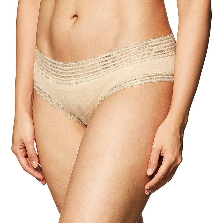 Calvin Klein Women's Invisibles High-Waist Thong Panty, Bare, X
