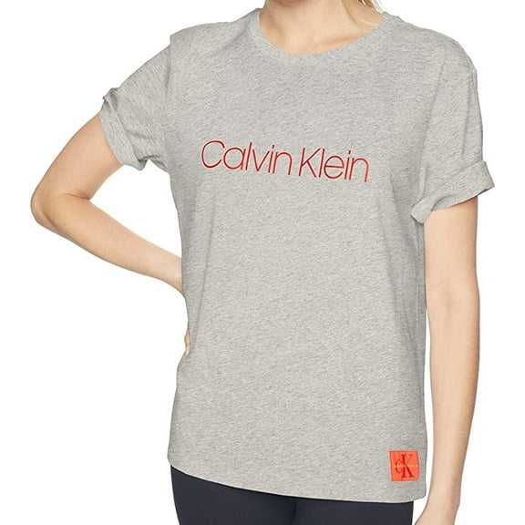 Calvin Klein Womens Monogram Lounge Short Sleeve Crew Tee