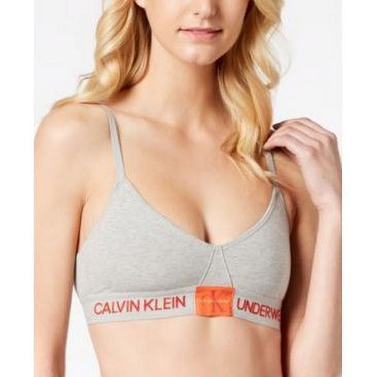 Calvin Klein Womens Monogram Unlined Triangle Bralette, Choose