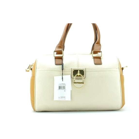 Calvin Klein Womens Monterey Leather Satchel
