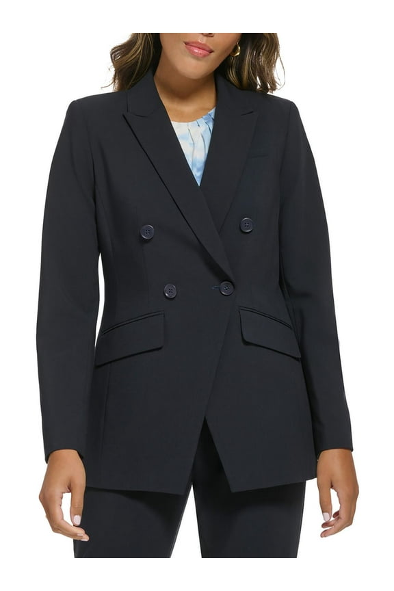 Womens Notch Collar Suit Separate Double-Breasted Blazer