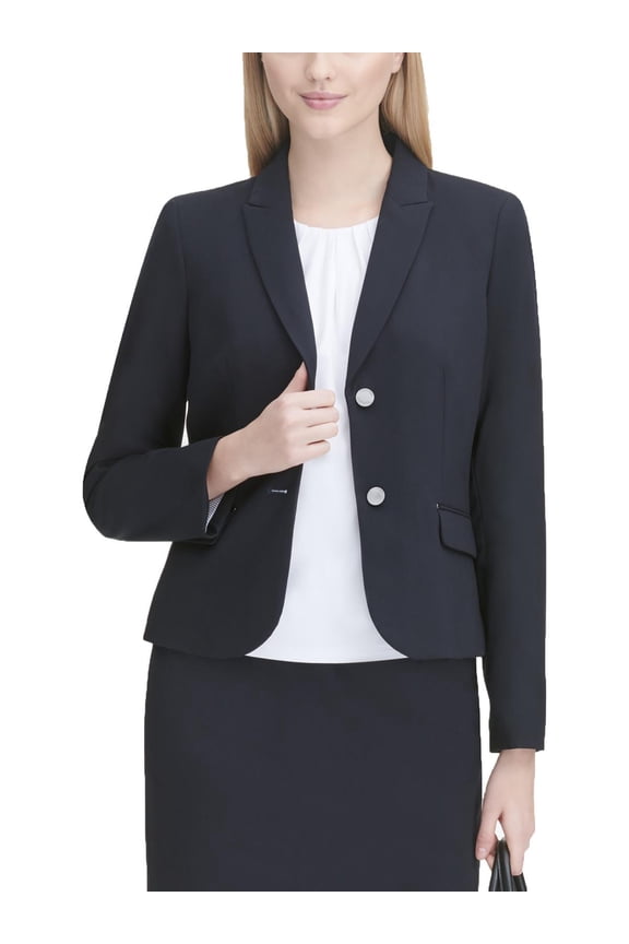 Womens Notch Collar Suit Separate Two-Button Blazer
