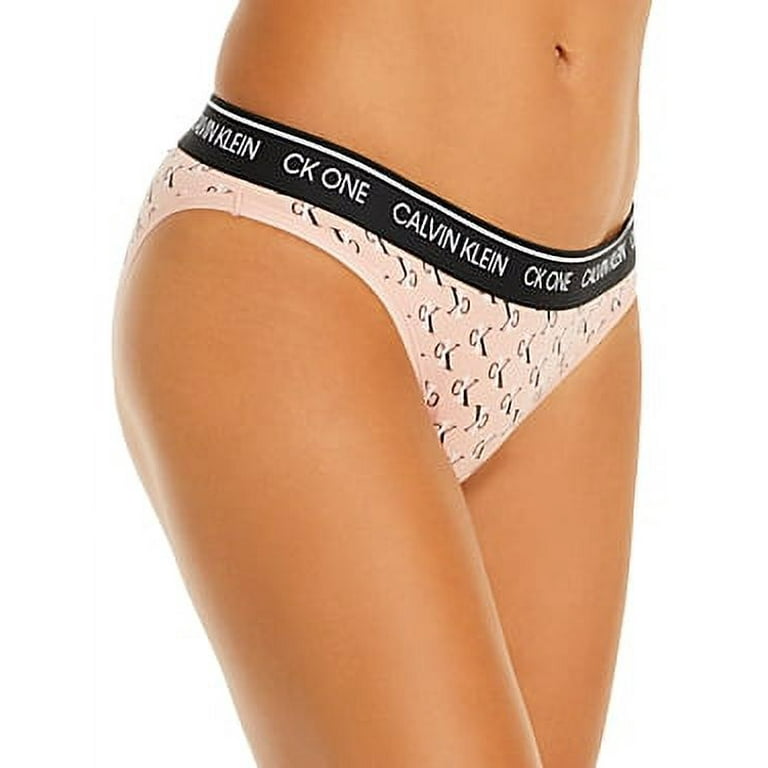 Calvin Klein Womens One Cotton Bikini Underwear,Mini Logo,Large 
