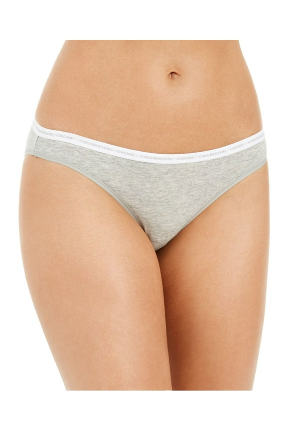 Womens One Cotton Singles Bikini Underwear,Grey Heather,X-Small