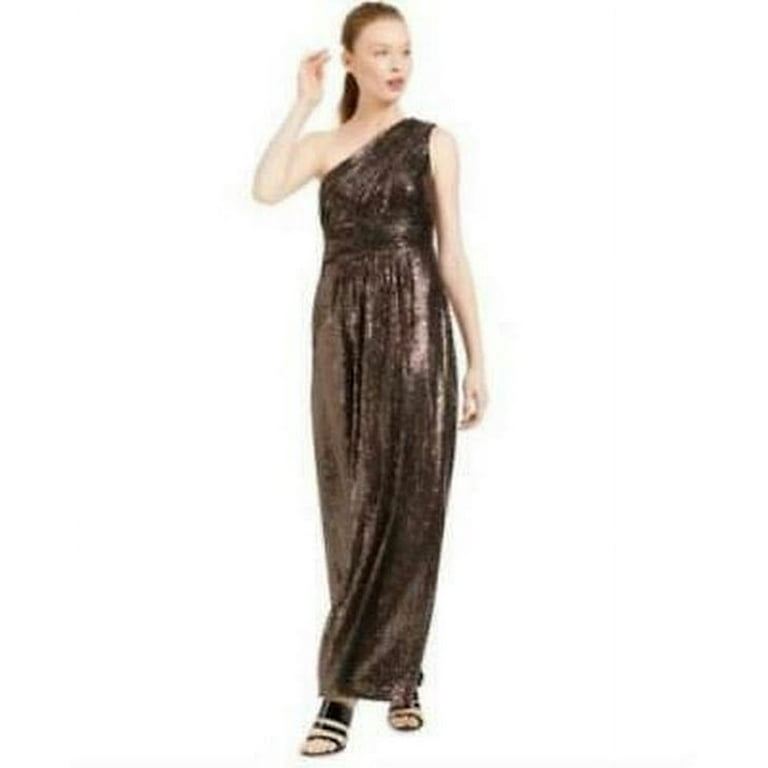 Calvin klein metallic gown hotsell
