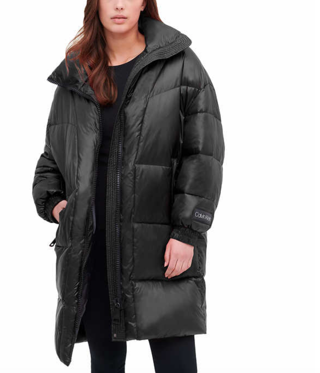 Calvin Klein Womens Oversized Puffer Jacket Winter Black Small NEW Walmart
