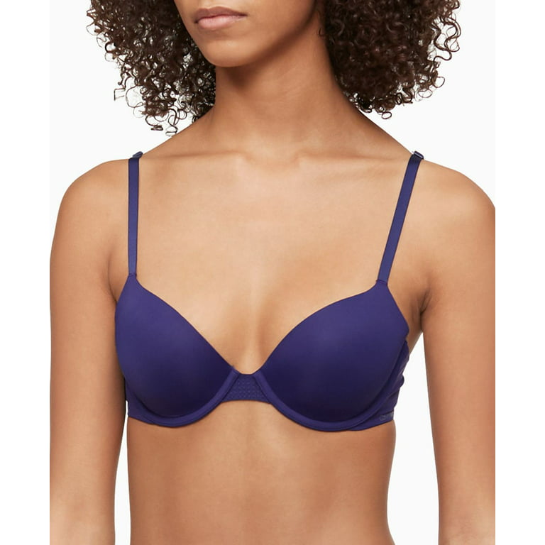 Calvin Klein Womens Perfectly Fit Flex Lightly Lined Demi Bra,Purple,34 D