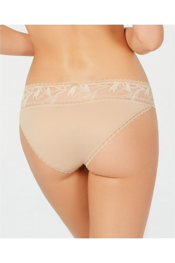 Womens Perfectly Fit Perrenial Lace Trim Bikini Beige Bare S