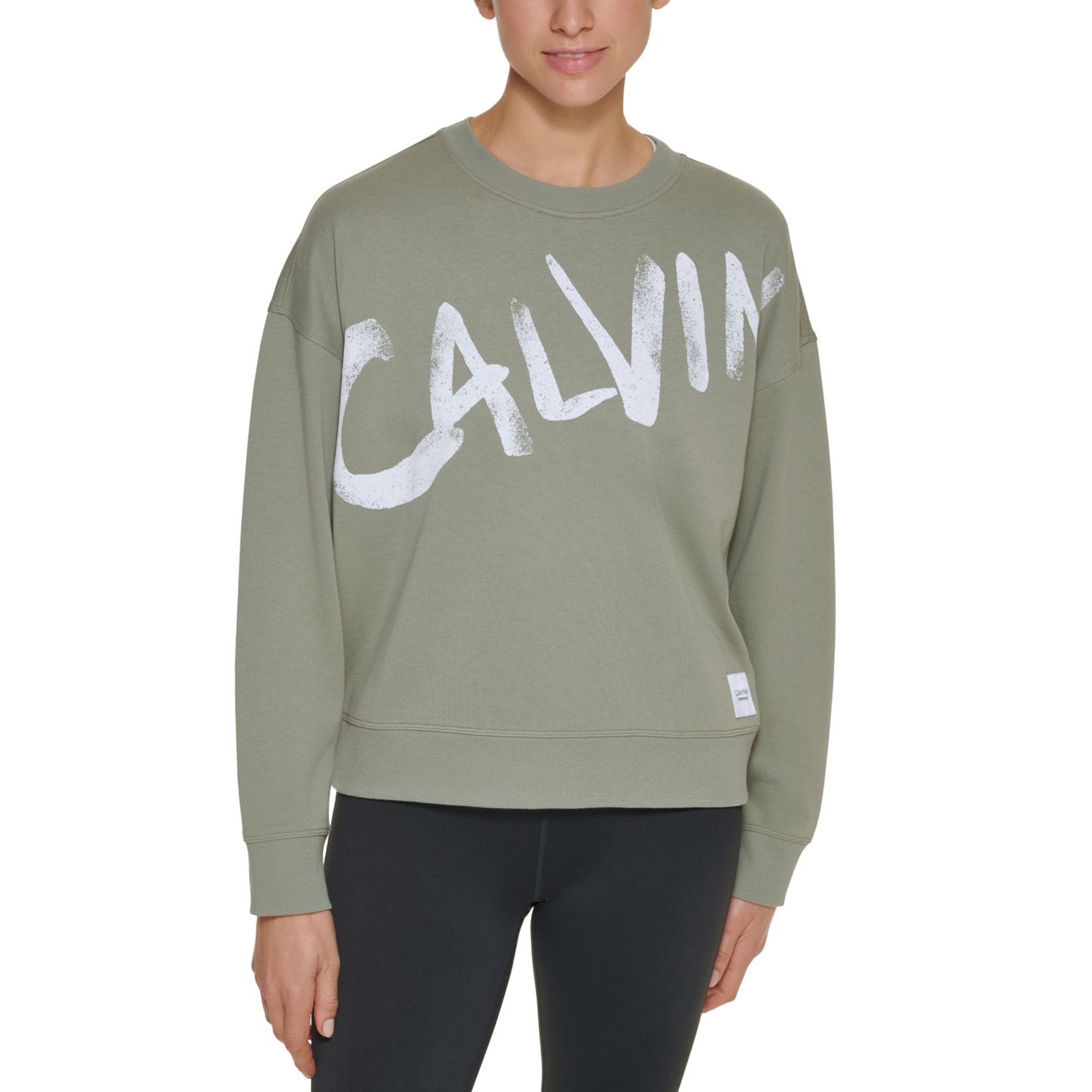 Calvin Klein Womens Performance Brushed Logo Sweatshirt - Walmart.com