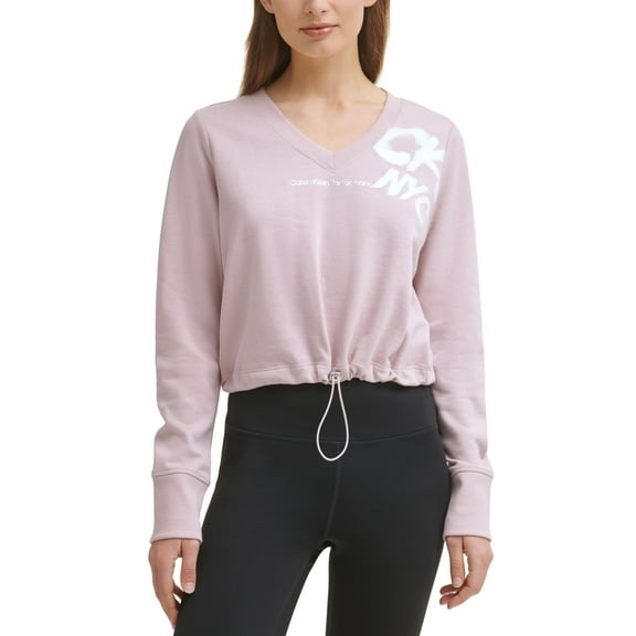 Calvin Klein Womens Performance Cinched Logo Sweatshirt