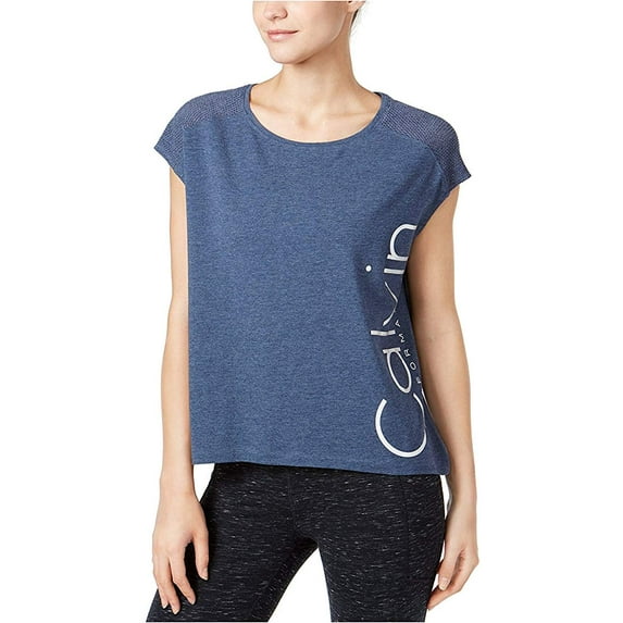Calvin Klein Womens Performance Cropped Logo T-Shirt
