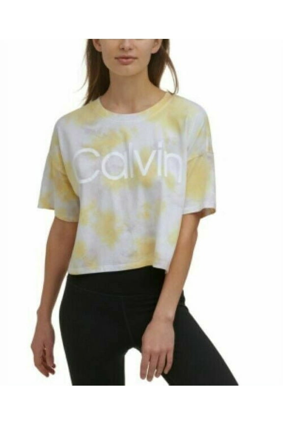 Womens Performance Cropped Tie-Dyed T-Shirt;Medium
