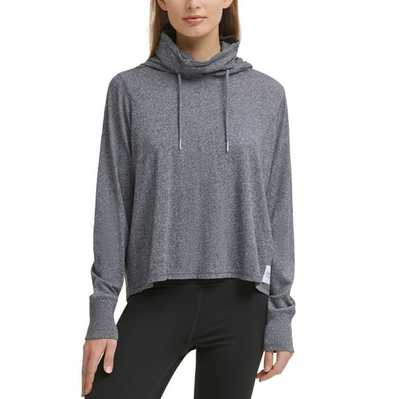 Calvin Klein Womens Performance Face-Cover Hoodie;Large