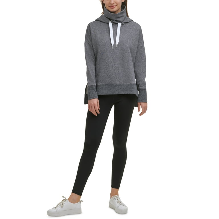 Calvin Klein Womens Activewear Performance Face Mask Funnel Neck Hoodie Medium Walmart